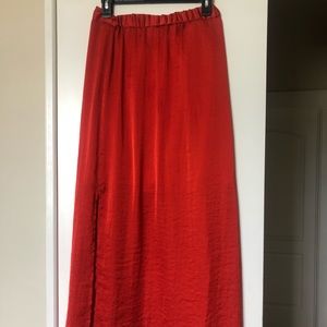 Satin High Waist Skirt